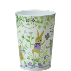 Custom Cute Animal Illustration Ceramic Tumbler with Pink Glaze Interior